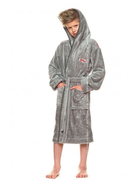 Bathrobe dziecięcy ciepły with hood L&L 2041 134-164