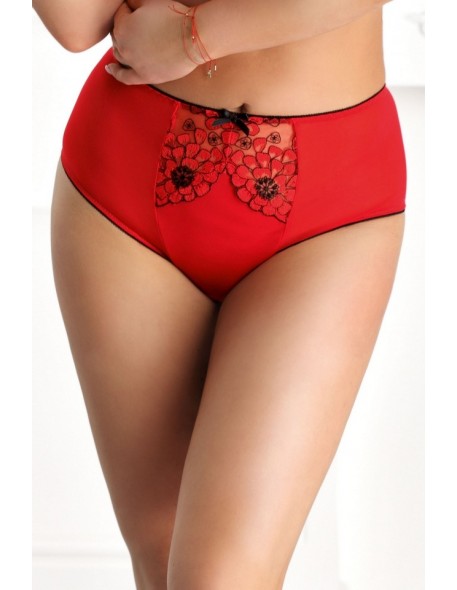 Briefs women's with wysokim stanem Nessa Poppy red N02