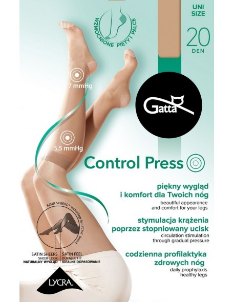 Podkolanówki kompresyjne Gatta Control Press 20 den 