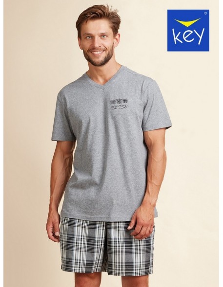 Pajamas men's bawełniana short shorts Key MNS 401 A22