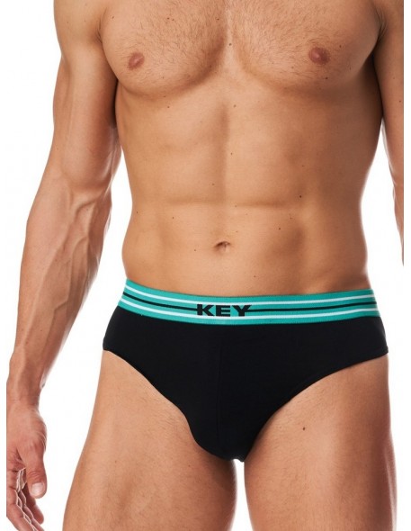 Briefs men's with szeroką gumą wielopak Key MPP 137 A23 2-pack