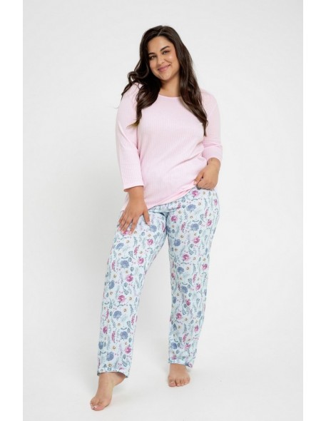 3008 PAJAMAS women's LONG AMORA 2XL-3XL Taro