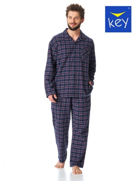 Pajamas MNS 414 B23 dł/r M-2XL rozpinana Key 