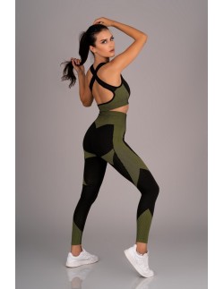 Sports leggings black RILEY 70 with 3/4 leg and Anti Cellulite and Push-Up  effect
