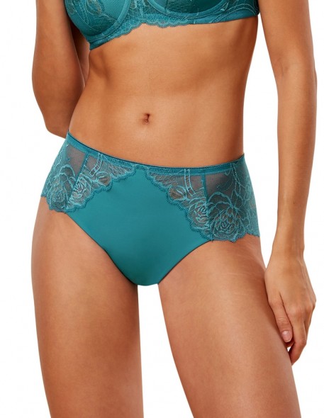 High waisted panties Triumph Wild Peony Florale Maxi peacock green