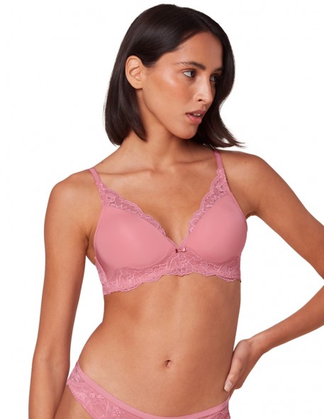 Padded bra without underwires Triumph Amourette Charm T P peach blossom