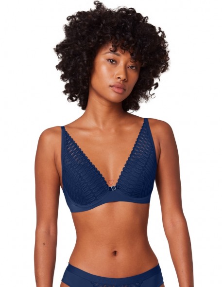 Lace bra Triumph Aura Spotlight T Wp deep water