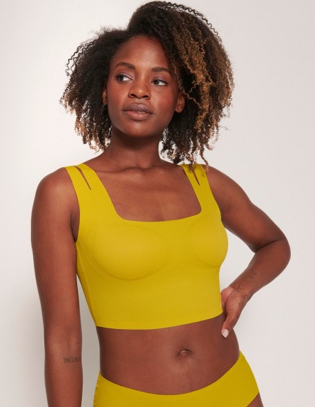 Seamless bra Sloggi Zero Feel Flow Top Summer Lime