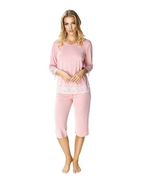 Pink dwuczęściowa pajamas women's peonia Mewa
