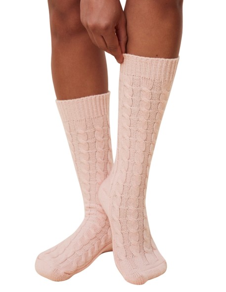 Skarpety damskie Triumph Accessories Rib Socks 01 Light Pink