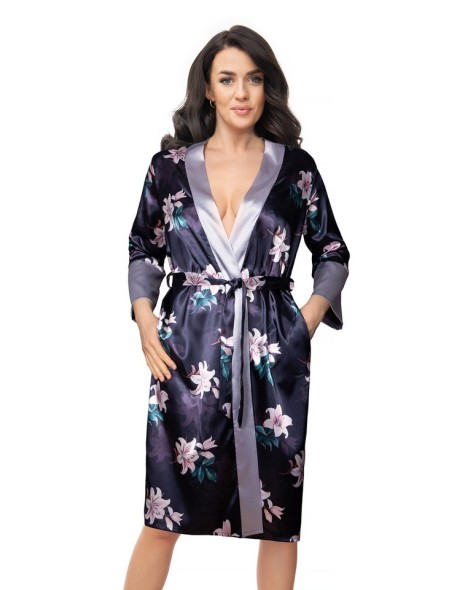 Women's satin kimono bathrobe Dorota FR-370 