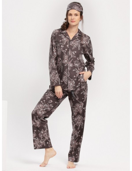 Women's pajamas with buttons plus size Key LNS 817 