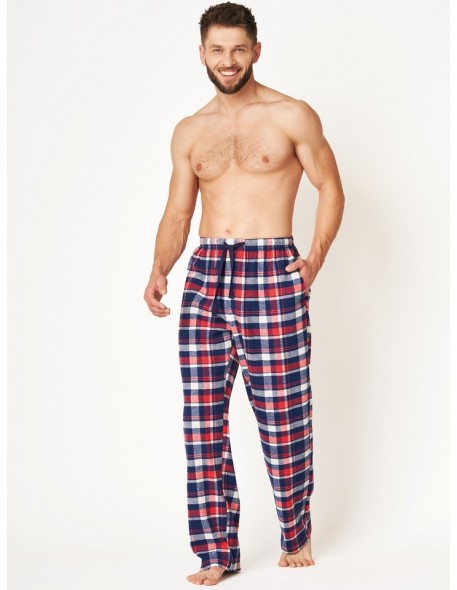 Men's checkered pajama pants Key MHT 613 