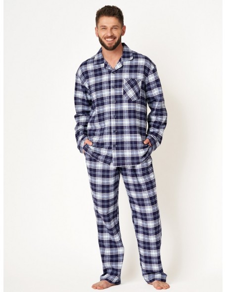 Men's cotton pajamas with buttons Key MNS 411 