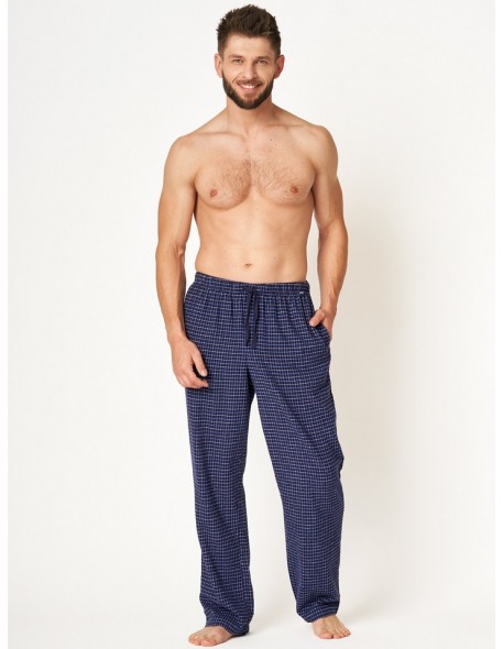 Men's checkered pajama pants Key MHT 457 