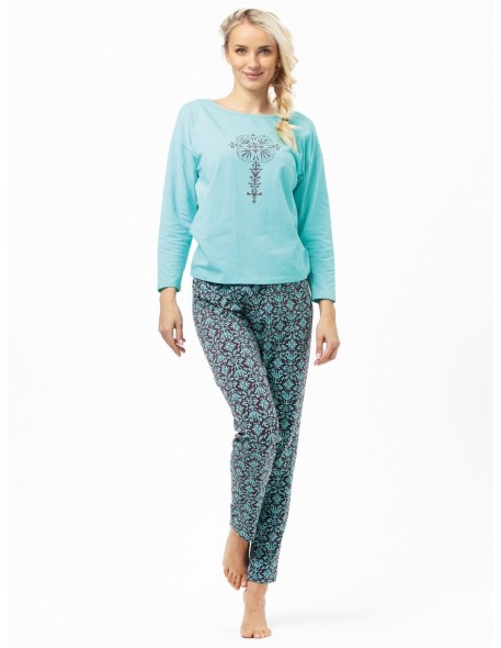 Women's long-sleeved pajamas Key LNS 972 