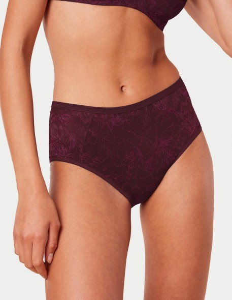 High waist panties Triumph Amourette Charm T Maxi02 deep burgundy 