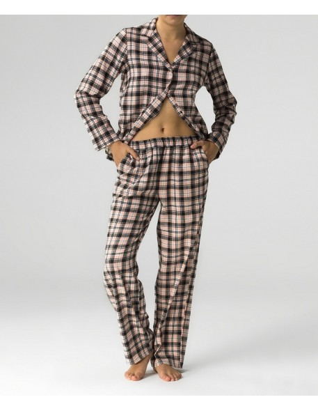 Women's button-up cotton pajamas Atlantic NLP-486 