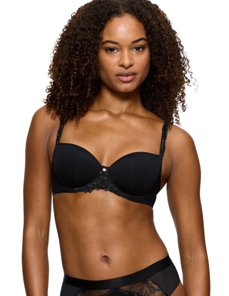 Balconette bra Triumph Wild Azalea Florale WHP black 