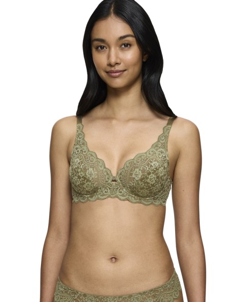 Soft lace bra Triumph Amourette W martini olive 