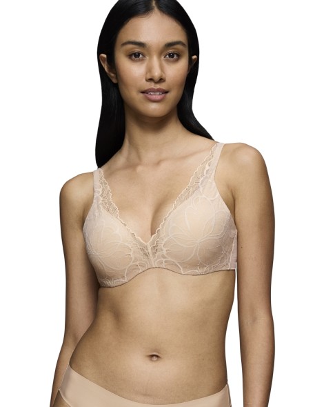 Bralette bra Triumph Body Make Up Illusion Lace WP nude beige Color beige Size 70B