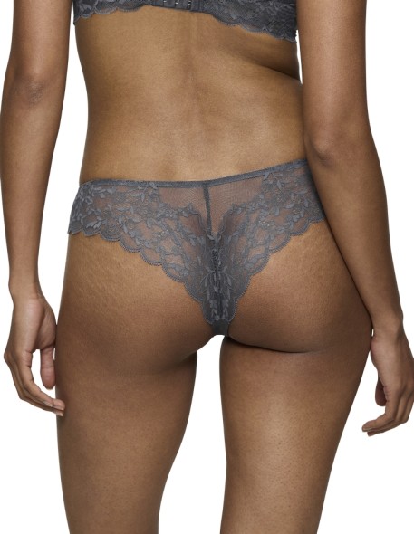 Lace thong Triumph Sensual Spotlight Highleg Brazilian pebble grey 