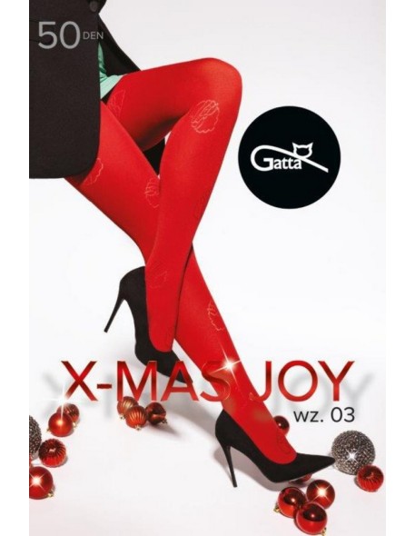 Rajtuzy damskie świąteczne X-Mas Joy 03 Gatta plus size 