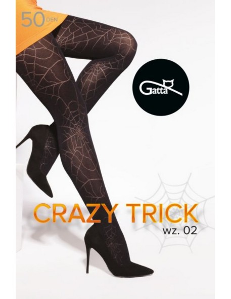 Rajstopy czarne Crazy Trick 02 Gatta 50 den plus size 