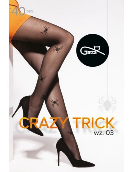 Rajstopy we wzory Crazy Trick 03 Gatta 40 den plus size 