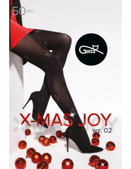 Świąteczne rajstopy X-Mas Joy 02 Gatta plus size 