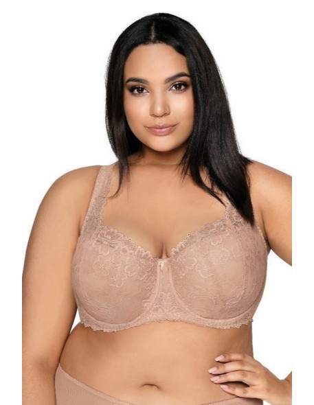 Biustonosz plus size usztywniany Carmela Mat M-053/22 beżowy 