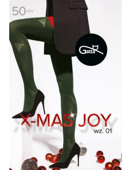 Rajstopy świąteczne X-Mas Joy 01 Gatta plus size 