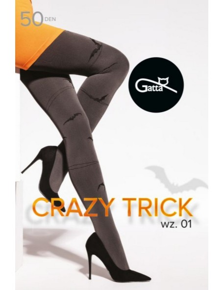 Grube rajstopy Crazy Trick 01 Gatta 50 den plus size 