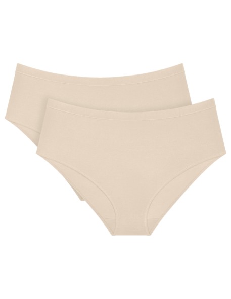 High waisted panties Triumph Sense Of Modal Midi 2P creamy dream 2 pack