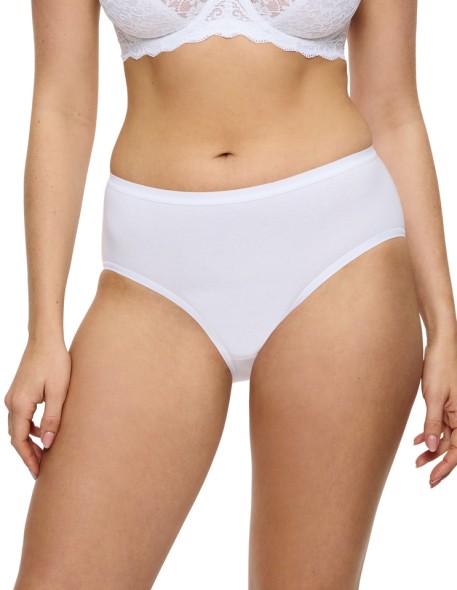 High waisted panties Triumph Sense Of Cotton Midi white