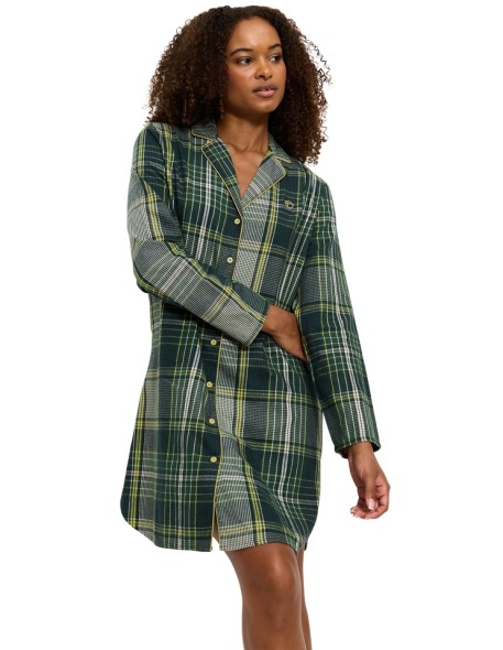 Cotton nightgown Triumph Boyfriend NDW X checks green 