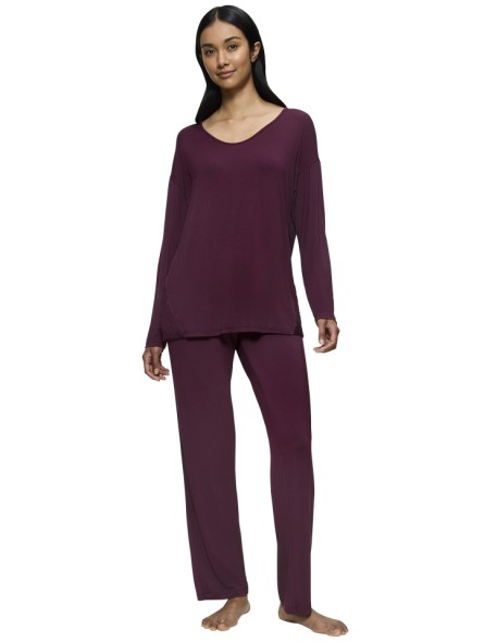 Women's pajamas Triumph Timeless Sensuality PK LSL deep burgundy 