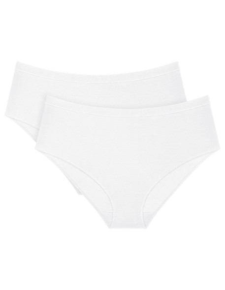 High waisted panties Triumph Sense Of Modal Midi 2P white 2 pack