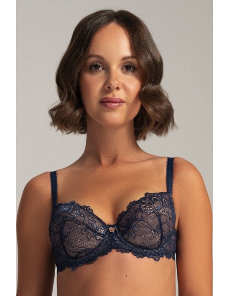 Biustonosz korokowy push up Ava 2137 navy blue 