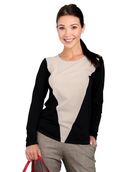 Black geometryczna blouse women's Lookat