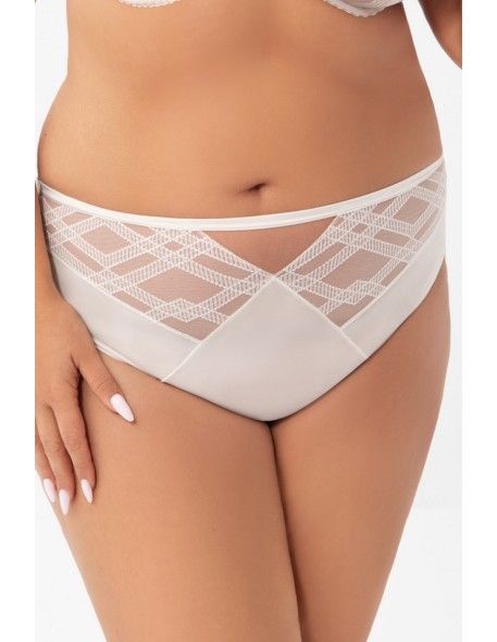 Women's high-waisted panties Estelle Gorsenia K898 cream 