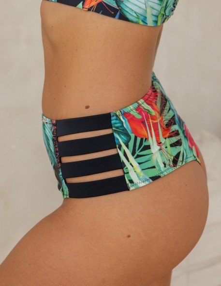 Women's high-waist bathing brazilians Krisline Jungle 