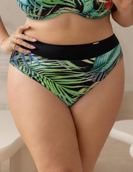 Women's high-waist bathing briefs Krisline Jungle